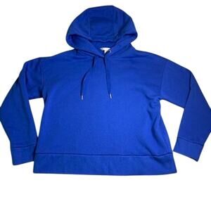Banana Republic Hoodie Womens M Royal Blue Soft Staple Athleisure Comfort Lounge